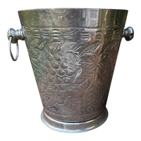 1950s Reticulated Hand-Hammered Silver Champagne Ice Bucket