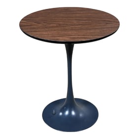 1960-1970's MCM Burke for Brunswick Tulip Side Table Style of Saarinen Painted Aluminum Base &
