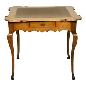 French Louis XV Style Walnut Game Table, Late 19th.c.