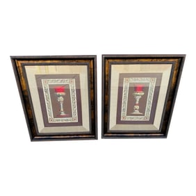 Pair of Bernhardt De La Fosse Wine Goblet Prints 1 & 2