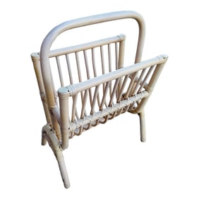 Vintage Blonde Bamboo Magazine Rack