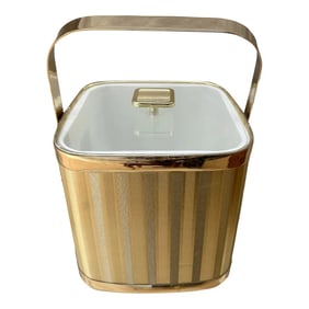 Vintage Culver Gold Striped Ice Bucket