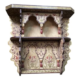 Mid 20th Century Moroccan Spice Shelf in Cream