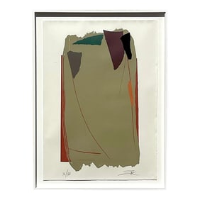 Vintage 20th Century Signed and Numbered Serigraph "Grey Sweep"