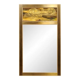 Late 20th Century Bernhardt Rohan Mirror, Acid-Etched Design