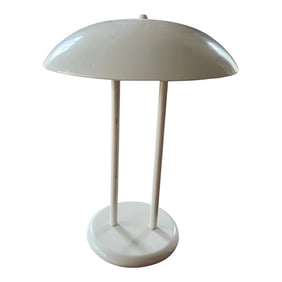 1970s White Metal Lamp