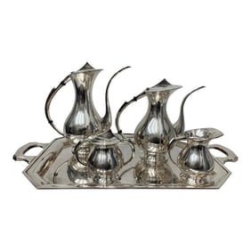 Japanese Silver Plated Coffee or Tea Set - 5 Pieces