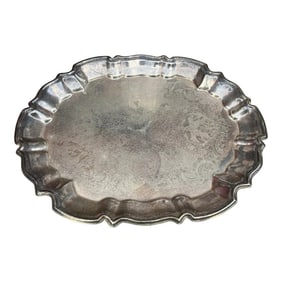 1970s Silverplate Footed Serving Tray