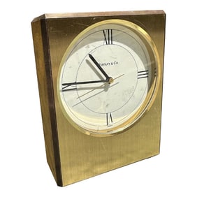 1970s Tiffany & Co. Gold-Tone Office Clock