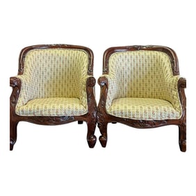 Upholstered Doll Chairs- a Pair