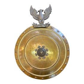 Brass and Bronze Sheild With Eagle
