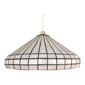 Vintage Peach Stain Glass Chandelier