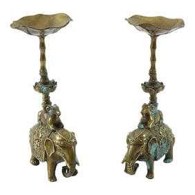 19th Century Bronze Chinese Sculptures - A Pair