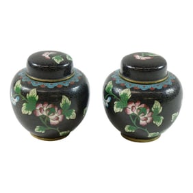 Early 20th Century Chinese Jars with Tops - A Pair
