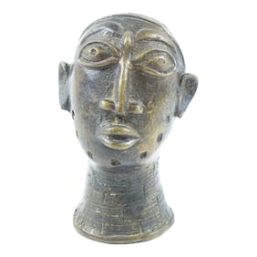 Antique African Bronze Bust