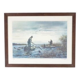 Pick up Time Barnegat Bay Signed Print of Original Watercolor Painting by Artis