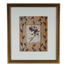 The Patterned Garden 3 - Print of Original Oil Pencil on Board Signed