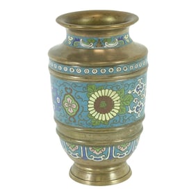 Antique Chinese Bronze Cloisonne Vase