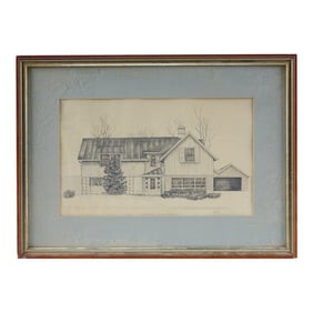 Home - Original Pencil Drawling on Paper Signed