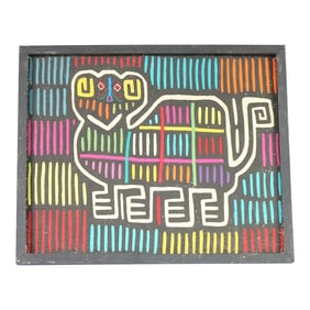 Late 20th Century The Dog Original Textile Signed on Back