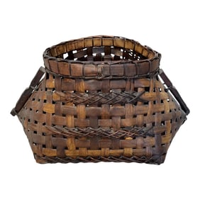 Vintage Split Bamboo/Rattan Basket