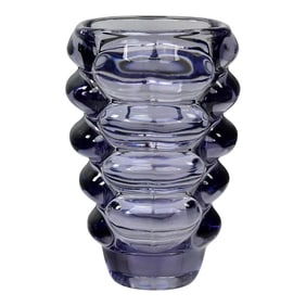 1960's Violet Bohemian Glass Vase Attributed to Vladislav Urban for Hermanova Hut Sklo Union Cz