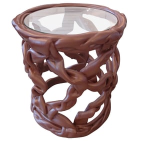 Tony Duquette Style Ribbon Acrylic Drinks Table