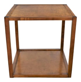 Small Mid Century Modern Cube Like Side End or Occasional Table