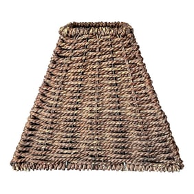 Vintage Woven Twisted Reed Square Lamp Shade