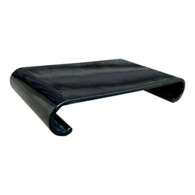 Vintage Japanese Black Lacquer Wakasa Stand Scroll Feet