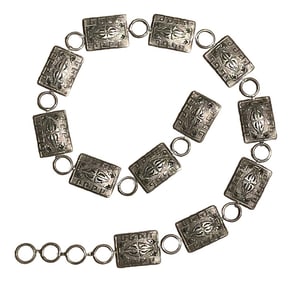 Navajo Sterling Silver Concho Belt James Shay