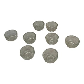 1970s Collection of Small Glasses Salt Cellars- Set of 8