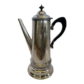 Silver Plate Coffee Pot With Burner