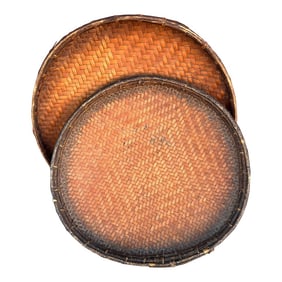 Vintage Pair of Winnowing Rice Sifting Baskets