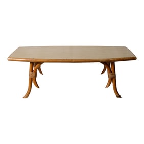 Bamboo Coffee Table With Laminated Top, French Riviera 1950s