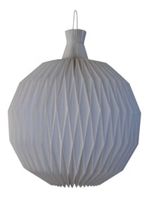 Mid-Century Modern Round Origami Plastic /Paper Chandelier