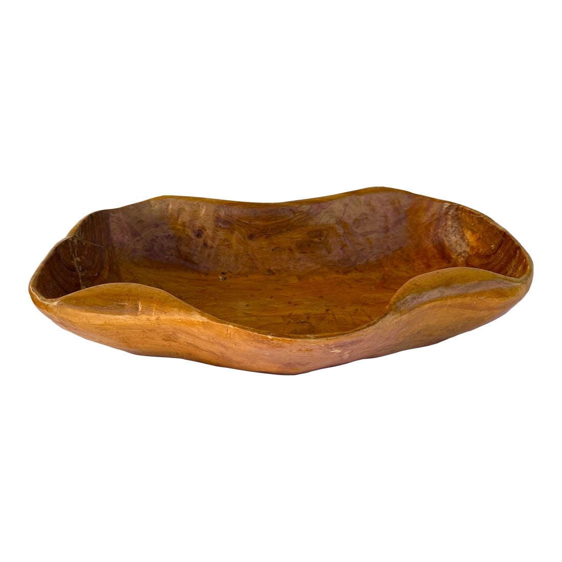 Carved Wooden Decorative Bowl: Vintage Decorative Bowl, carved wood. Great for display with decorative moss balls or even use as a planter for orchards. 19in w x 9.5in d x 4.25in h Make sure to follow me, I have flash sales for my 