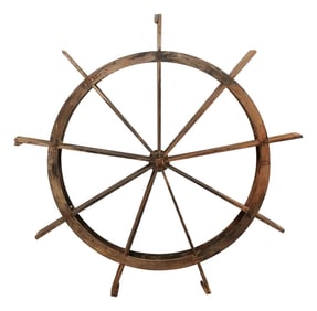 Large Early 20th Century Water Wheel From Kerala