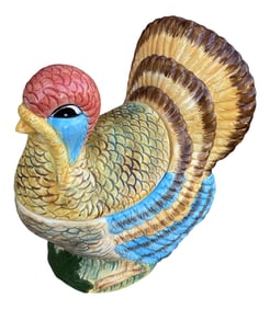 1970s Ceramic Turkey Bowl With Lid