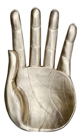 1990s Large Wooden Gilded Buddha Hand