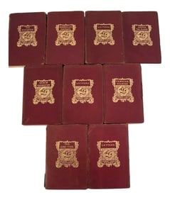 Set of 8 Leather Bound Books - Robert Louis Stevenson