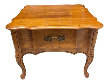 Vintage Thomasville Style French Provincial End Table with Drawer