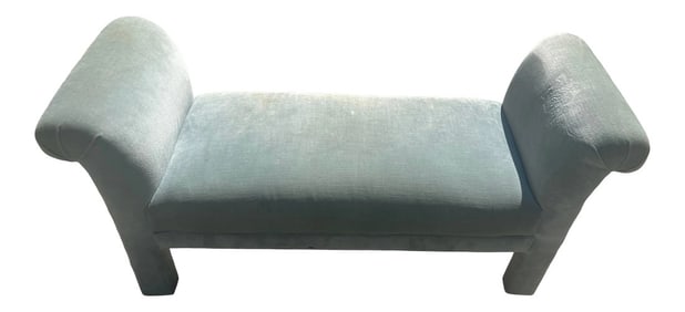 1970s Vintage Blue Bench