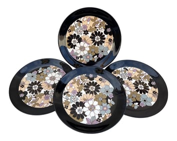 Vintage Set of 4 Homer Laughlin "Scottsdale" Abstract Floral