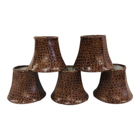 Animal Print Faux Leather Chandelier Shades - Set of 5