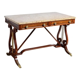 Marble Top Writing/Sofa Table