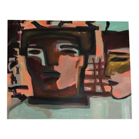 1980s "Remission" Original Abstract Painting on Paper