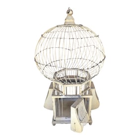 Vintage Shabby Chic Balloon Bird Cage