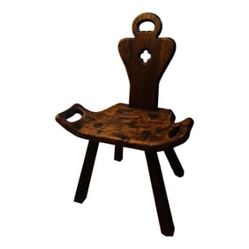 Mid-Century Arts and Crafts-Inspired Four-Legged German Birthing Chair
