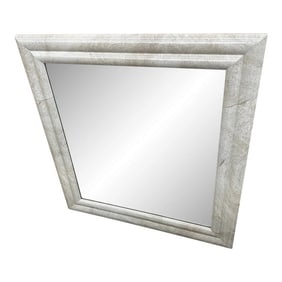 Vintage Postmodern Faux Marble Laminate Mirror